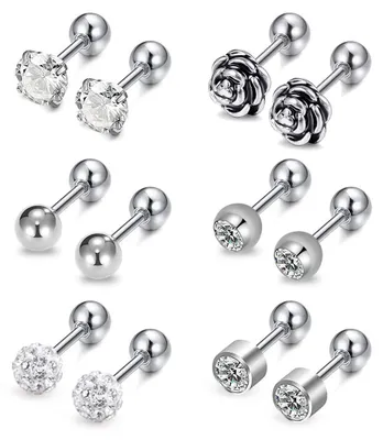 Produktbild von Dailygoody – Ohrstecker – Modische Piercings – Edelstahl – Hypoallergen – Vielseitig einsetzbar – Geeignet für Damen