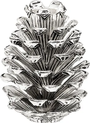 Produktbild von Kerzenleuchter Zapfen für Stabkerze, Aluminium vernickelt, Höhe 9 cm