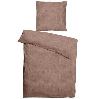 Produktbild von Musselin Bettwäsche 135 x 200 cm, mit Kissenbezug in 80 x 80 cm, taupe, 100% Baumwolle, sleepling