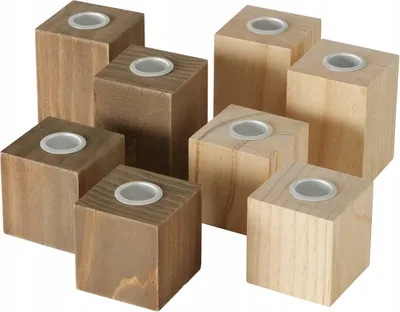 Immagine prodotto di Portacandele in legno Allaro set di 4.