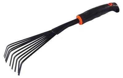 Immagine prodotto di Attrezzi da giardino in acciaio ad alta resistenza con manico in plastica Brixo Hercules - Scopa 9 denti