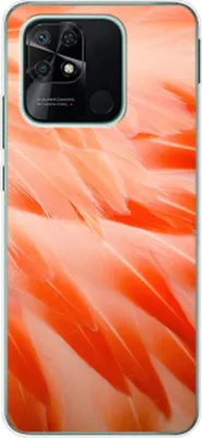 Produktbild von König Design Hülle kompatibel mit Xiaomi Redmi 10C Kunststoff Soft Handyhülle - Handy Case Flamingo Federn