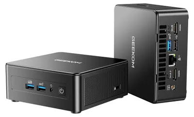 Produktbild von Geekom IT15 Mini PC Intel Core Ultra 9 285H 32GB DDR5 1TB SSD Arc Battlemage Wi-Fi 7 Win 11 Pro KI NPU Videoschnitt Power User Workstation - BuyPlugGo