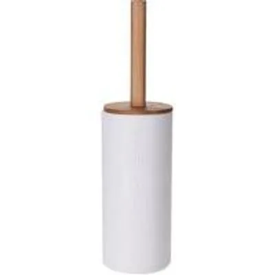 Produktbild von Toilettenbürstenset, Holzgriff, Kunststoff, weiß/holzfarben, Ø 9,5 x 36 cm