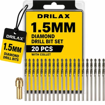 Diamantbohrer 1,5 mm Set 20 Stück – Präzisionsbohrer für Schmuck