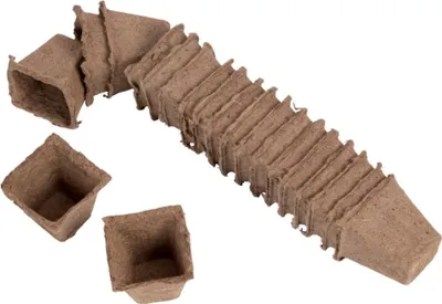 Produktbild von floraworld Anzuchttöpfe 6x6cm 20 Stk. Eckig