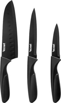 Immagine prodotto di Set di coltelli da cucina nero in 3 pezzi con rivestimento antiaderente