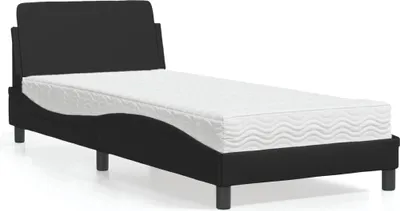 Produktbild von vidaXL Bett mit Matratze "Dover" Schwarz 90x190 cm Kunstleder