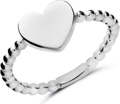 Produktbild von Unique Herzring für Damen aus 925er Sterlingsilber (Größe: 54mm)