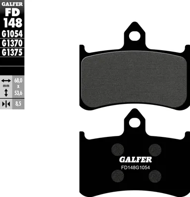 Obrázek produktu pro Brzdové destičky Galfer FD148G1054 polokovové přední pro Honda CB F Hornet 250 ccm rok 1996 - 2001