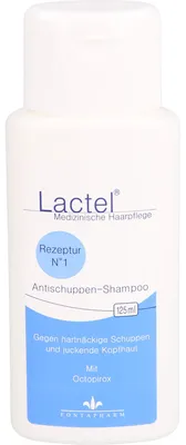 Zdjęcie produktu dla Lactel No.1 szampon przeciwłupieżowy przeciw uporczywemu łupieżowi i swędzeniu skóry głowy, 125 ml szampon