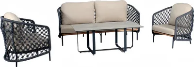 Immagine prodotto di Mobili da esterno in rattan Mobili da patio Mobili da balcone Mobili da giardino Set di sedute 4 pz.