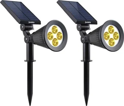 Obrázek produktu pro LED solární reflektory Spiky, sada 2 ks, 200 lumenů, teplá bílá, vodotěsné, 34 cm