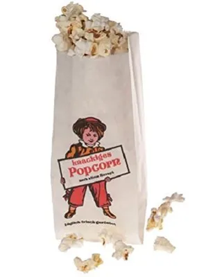 Produktbild von Popcorntüte 100 Stück für 35 g / 1 Liter Popcorn aus 100 % recycelbarem Papier Nachhaltige Verpackung