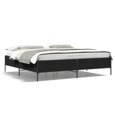 Immagine prodotto di Struttura letto nera 180x200 cm in legno e metallo