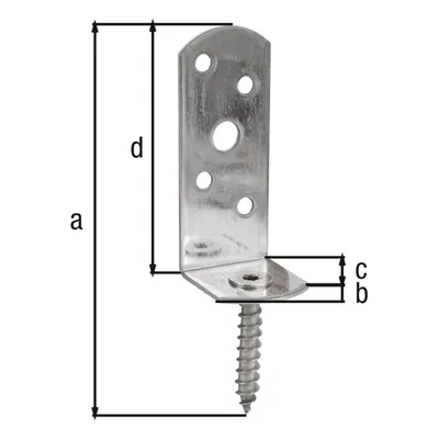 Produktbild von Alberts Flechtzaunhalter, L-Form, VA, 115x31,5