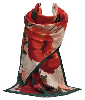Produktbild von Pashmina Schal mit Mohnblumenmotiv