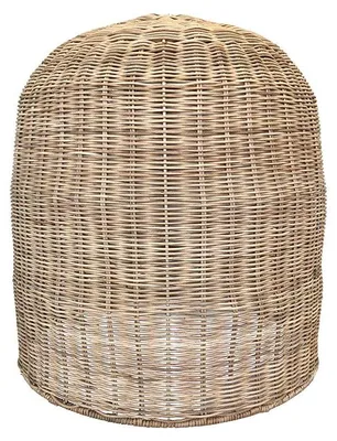 Rattan-Lampenschirm, Boho-Stil, E27, Höhe 45 cm