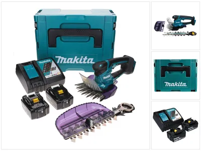 Produktbild von Makita DUM 604 RMXJ Akku Grasschere 18 V mit Gras- und Strauchscherblatt + 2x Akku 4,0 Ah + Ladegerät + Makpac