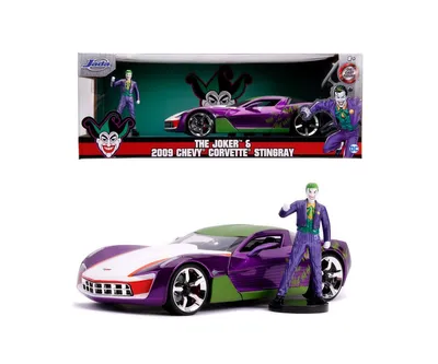 Produktbild von Jada Toys DC Comics Diecast Modell 1/24 Joker 2009 Chevy Corvette Stingray