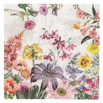 Produktbild von 200 Papstar Servietten, 3-lagig 1/4-Falz 33 cm x 33 cm Jardin 89490