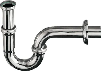 Produktbild von HAAS Verchromter Waschbecken- Röhren-Siphon 1 1/4 , NW 32 mm mit Wandr