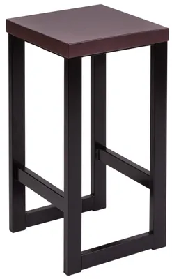 Produktbild von Spec-Wood, Hocker Holz LOFT, Barhocker Holz, Blumenhocker Holz mit Metallgestell, Duschhocker Modern, Küchenhocker, Barstühle, Tresenhocker, Sitzhocker 30x30x62 cm