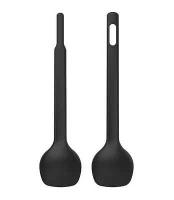Immagine prodotto di Fiskars pratico salad server, può essere come cucchiaio o come pinza, lunghezza: 29 cm, plastica, forma funzionale, nero, 1014434