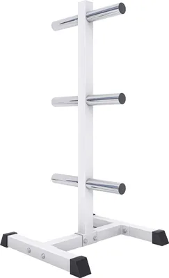 Produktbild von GORILLA SPORTS® Hantelscheibenständer - 6 Stangen, mit 50mm Scheibenaufnahme, bis 350 kg Belastbar, Stahl, Weiß  - Hantelständer, Scheibenständer, Hantelablage, Hantelbaum
