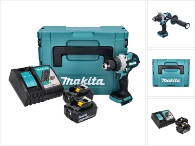 Produktbild von Makita DHP 486 RGJ akumulatorowa wiertarko-wkrętarka udarowa 18 V 130 Nm bezszczotkowa + 2x akumulator 6,0 Ah + ładowarka + Makpac
