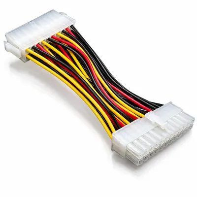 Produktbild von P27 Netzteil-Adapter Stromkabel – 20-Pin Stecker auf 24-Pin Buchse – ATX Mainboard PSU Adapter für PC