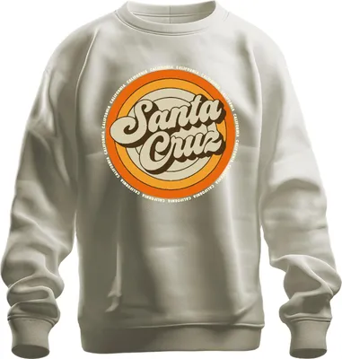 Obrázek produktu pro Santa Cruz California Retro Sunset Surfer Surfing Beach Uni mikina, Nature, S