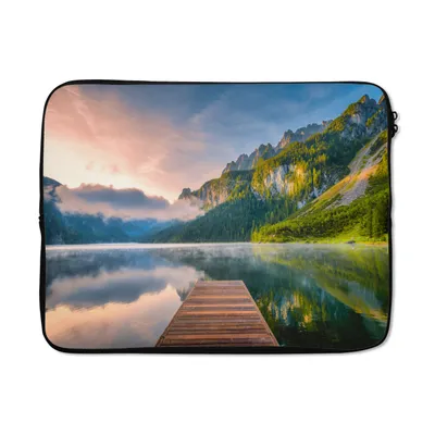 Produktbild von MuchoWow® Laptop Hülle 14 ZollEindrucksvoller Sonnenaufgang in den Bergen von Österreich Laptoptasche - Laptoptasche - Stoßsicher - Schutzhaube