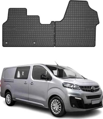 Image de Tapis de Sol pour Opel Vivaro C 2019-2024 Convient à 1ème rangée Noir Caoutchouc