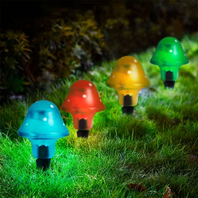 Immagine prodotto di Lampada da giardino a LED alimentata ad energia solare a forma di fungo – Lampada da presa alimentata ad energia solare – 1 LED – Accensione automatica al tramonto – Illuminazione decorativa colorata per esterni per giardini, vialetti e aiuole [11704]