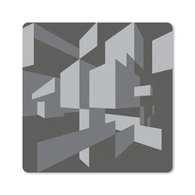 Produktbild von MuchoWow® Mauspad Mousepad 3D - Muster - Schwarz und Weiß 30x30 cm - Mousepads - Maus Mat - Pad - Mausunterlage - Gaming