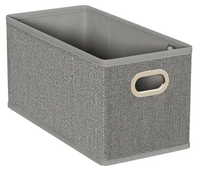 Obrázek produktu pro Úložný box, obdélníkový, 15 x 31 x 15 cm, textilní, šedý
