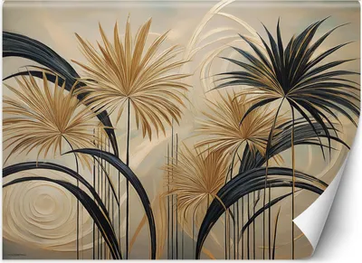 Produktbild von Vlies fototapete Blätter Pflanzen Abstrakt 200x140 cm Feeby Beige inkl. Kleber einfache Montage