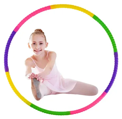 Produktbild von Hula-Hoop Reifen Fitnessreifen - 60 cm - 8 abnehmbare Teile - Mehrfarbig - Für Kinder und Erwachsene