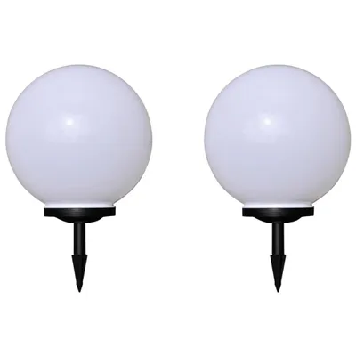 Image de 2 pcs Lampes d'allée d'extérieur à LED 40 cm et piquet au sol