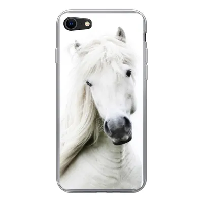 Produktbild von MuchoWow® Handyhülle Schutzhülle Hülle für iPhone SE 2020 Pferde - Nutztiere - Mähnen Silikon Softcase Handy Hülle - Kartenbesitzer