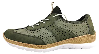 Productafbeelding van Rieker Damenschuhe Halbschuhe Slipper Grün Freizeit