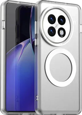Image de Etui magnétique pour OnePlus 13, Etui antichoc fin, mat et translucide, blanc