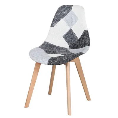 Zdjęcie produktu dla Krzesła do jadalni, skandynawski design, ergonomiczne, wykonane z drewna, 8 SZTUK, szare
