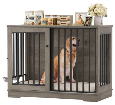 Obrázok produktu pre Klietka pre psov - Psyčia klietka - Psyčí box - Psyčí kennel - Psyčí búda - Veľká klietka pre psov, farba: svetlosivá