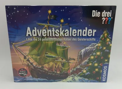 Produktbild von Kosmos 63147 Adventskalender  Die drei ??? Löse die 24 geheimnisvollen Rätsel des Geisterschiffs  2010