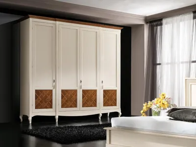 Produktbild von Schrank Echtholz Kleiderschrank Massive Schlafzimmer Möbel Italien Holzschrank