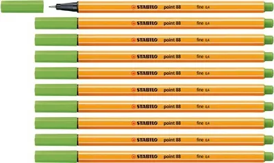 Produktbild von Fineliner - STABILO point 88 - 10er Pack - apfelgrün