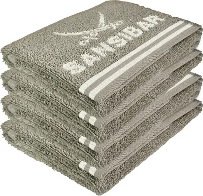 Produktbild von Sansibar Sylt Gästehandtuch 4er Set,  Frottier-Serie "Doubleface“, 30x50 cm, taupe/sand