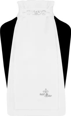 Image de fairplay Plastron ANDREA blanc avec strass argentés, taille:M
